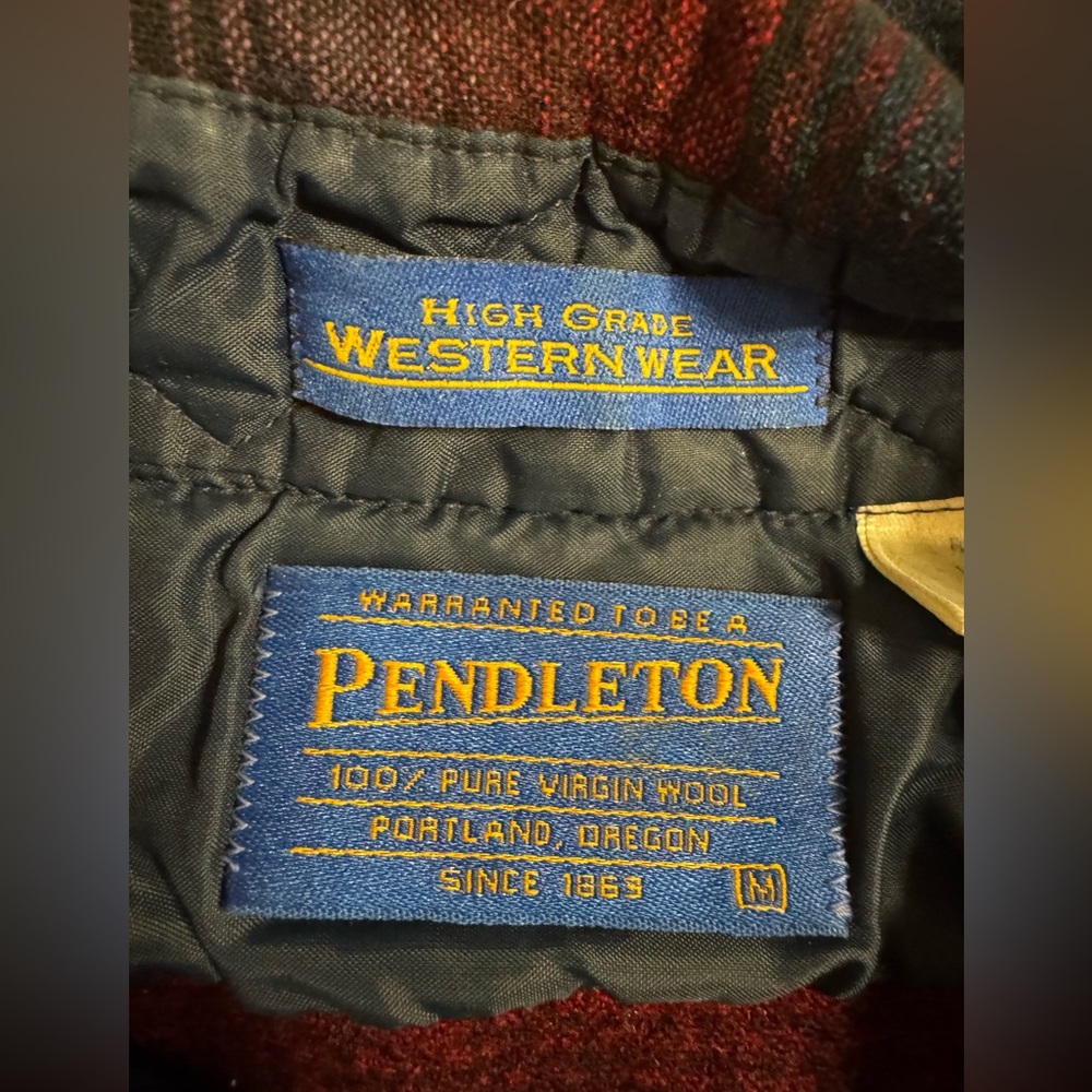 Pendleton Wool Button-Up Shirt Size Medium - image 3